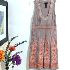 INC NWT EMBROIDERED FIT & FLARE DRESS SIZE SMALL